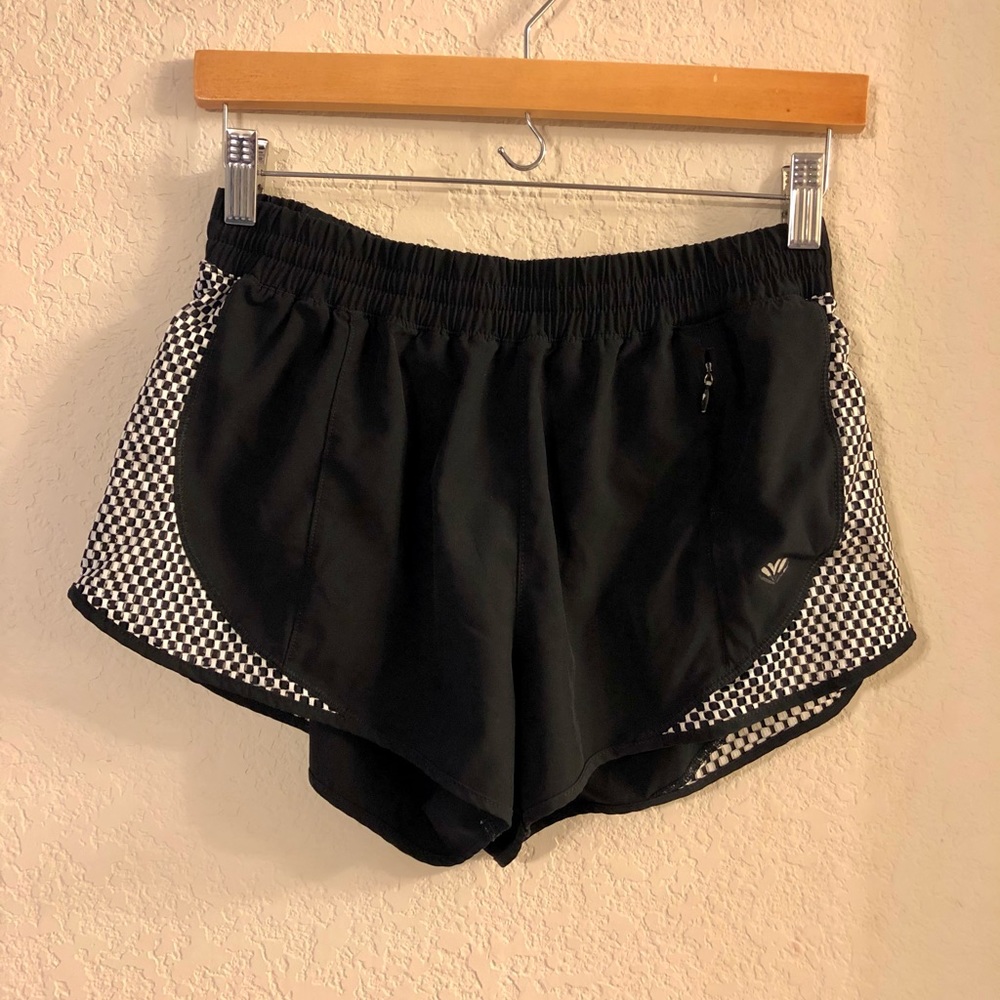 Athletic Shorts with Checkered Sides